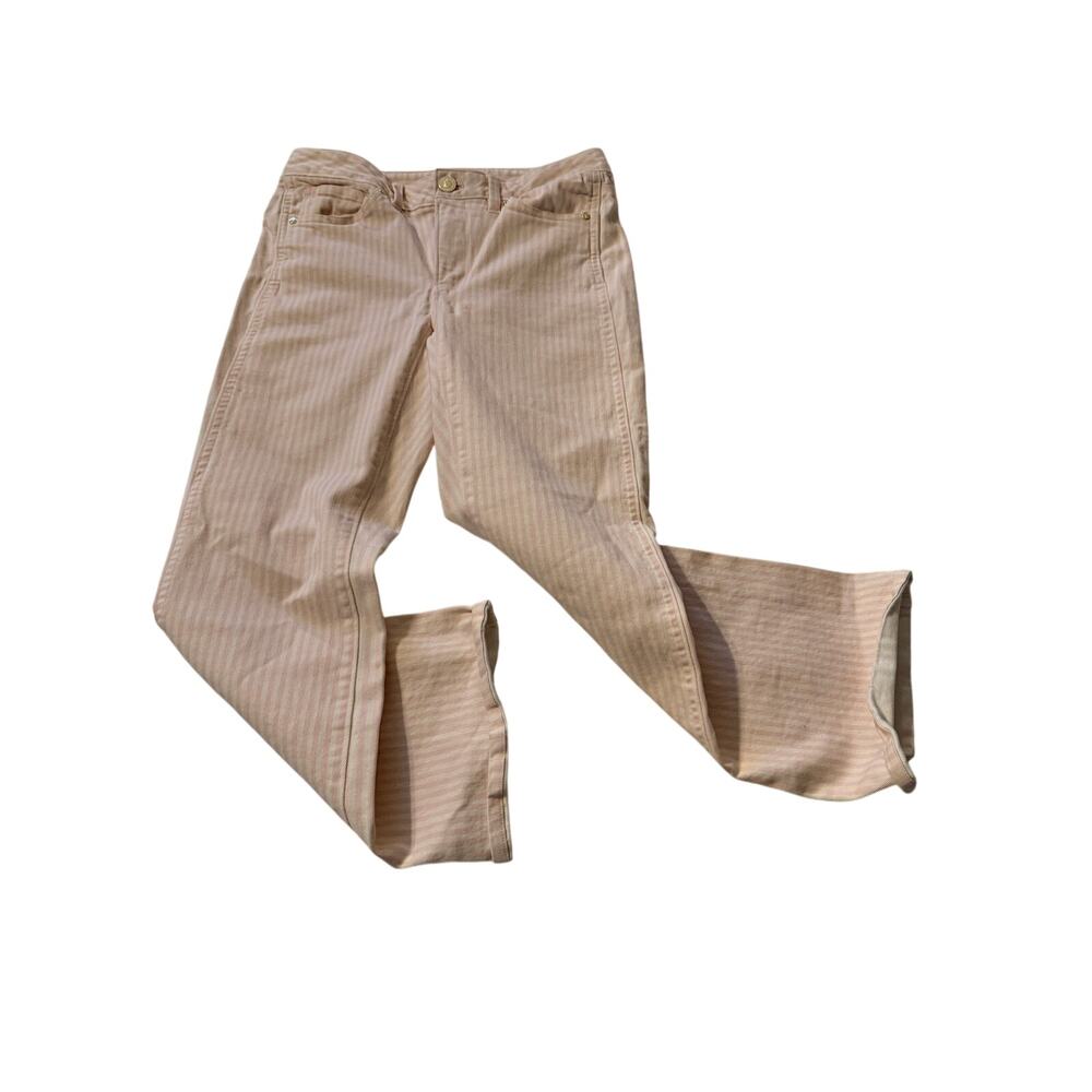 Spartina | Pinstripe Crop Pants Vertical Stripe Pattern Ankle Jeans Pink- Sz 6